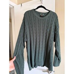 Alexander Julian Colours Vintage Crewneck Cableknit Sweater Mens XL 100% Cotton